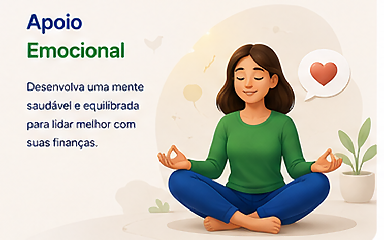 Psicóloga atendendo pessoa com apoio emocional financeiro