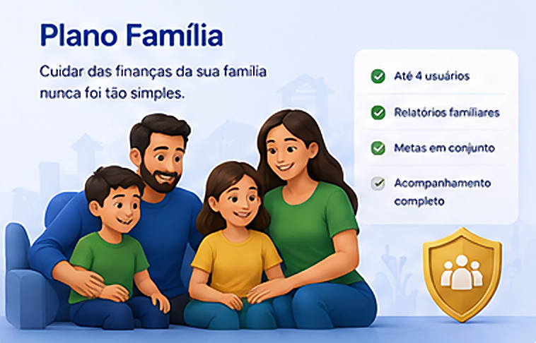 Plano família para até quatro usuários